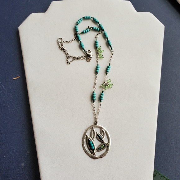 Silpada Sterling Howlite Turquoise Bead Necklace - Picture 11 of 16